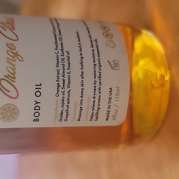 NEW Aminnah Skincare ORANGE CITRUS Body Oil - Picture 4 of 5